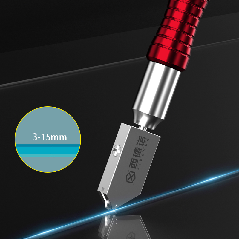 Cuchillo de vidrio con rueda cortadora extra grande y control automático de aceite XK-BLD
