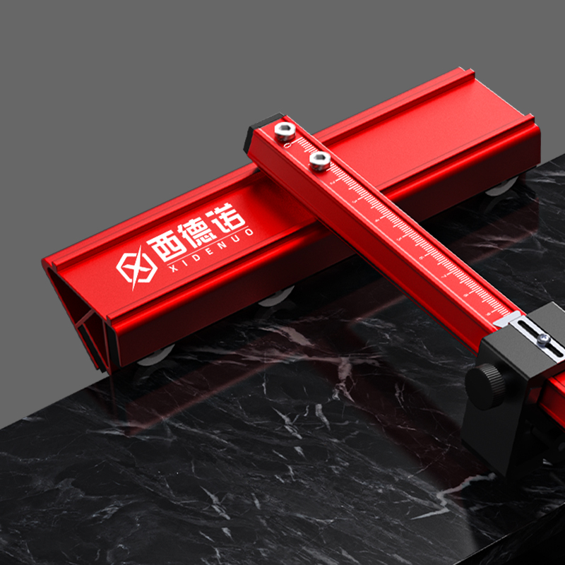 XDN-8 Mini cuchillo de empuje de vidrio ligero en forma de T con regla de acero